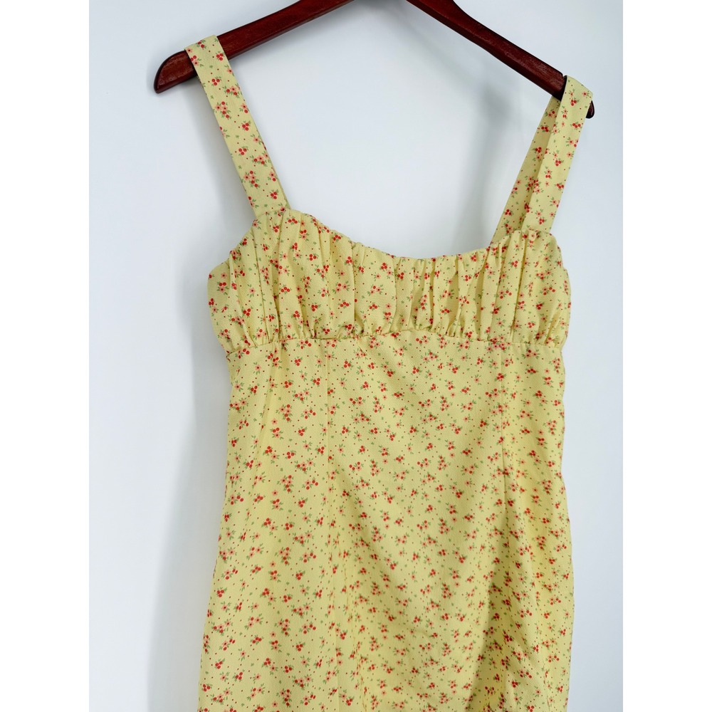 Princess Polly Women's Dress 10 Milkmaid Coquette Butter Yellow Cottagecore Y2K - Picture 2 of 14